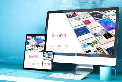 Sito Web su computer, tablet e smartphone